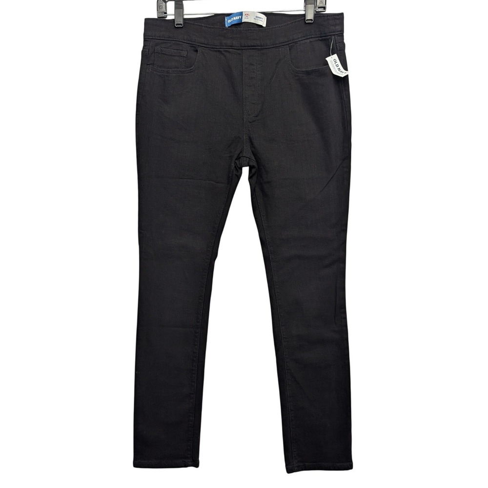 NWT Old Navy Skinny Jean Women XXL 18 Plus Black Built-In Tough Pull On Jeggings